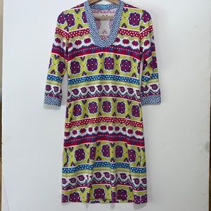 J. McLaughlin Gisel Catalina Cloth Retro Midi Dress Sz XS